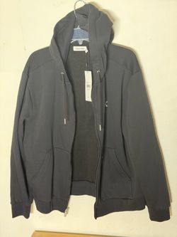 Calvin Klein Full Zip Fleece Hoodie Black Men’s Medium NWT Oversized