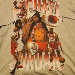 Men's Nike Air Jordan Essential '85 Photo Crew T-Shirt  Grey/Black Size Large