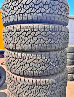 275 65 20 Goodyear tires Con 80% de Vida Las 4