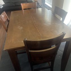 Huge Counter Height Kitchen Table And 6 Chairs