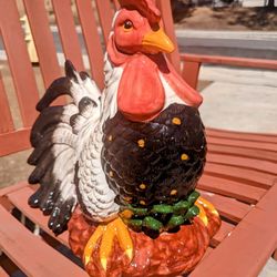 Vintage Country large Ceramic Rooster