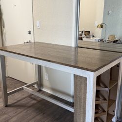 Counter Height Dining Table with Built-In Wine Rack & Shelves Ashley Furniture.