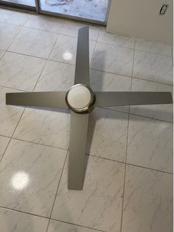 Silver ceiling fan