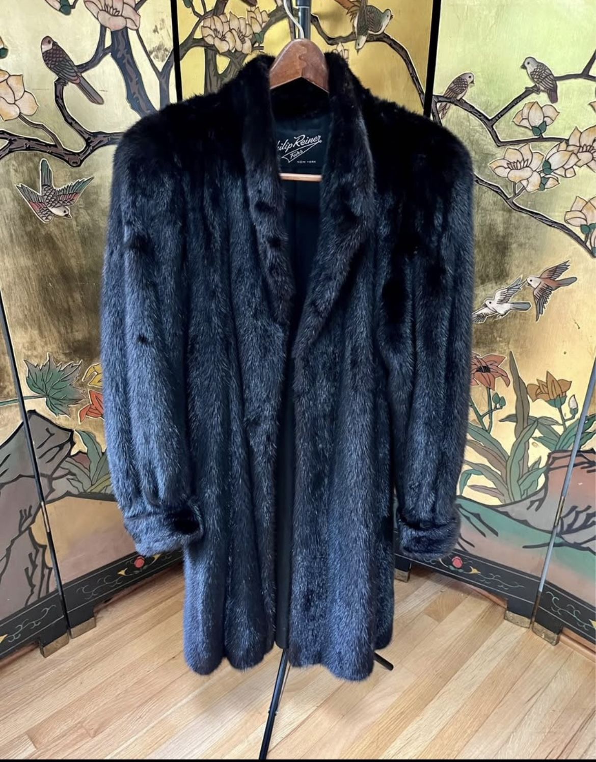 Authentic Black Dyed Mink Coat