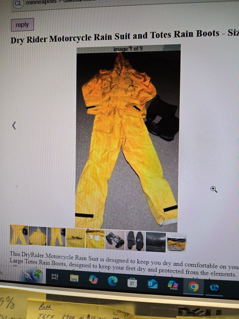 Dry Rider Motorcycle Rain Suit & Totes Rain Boots
