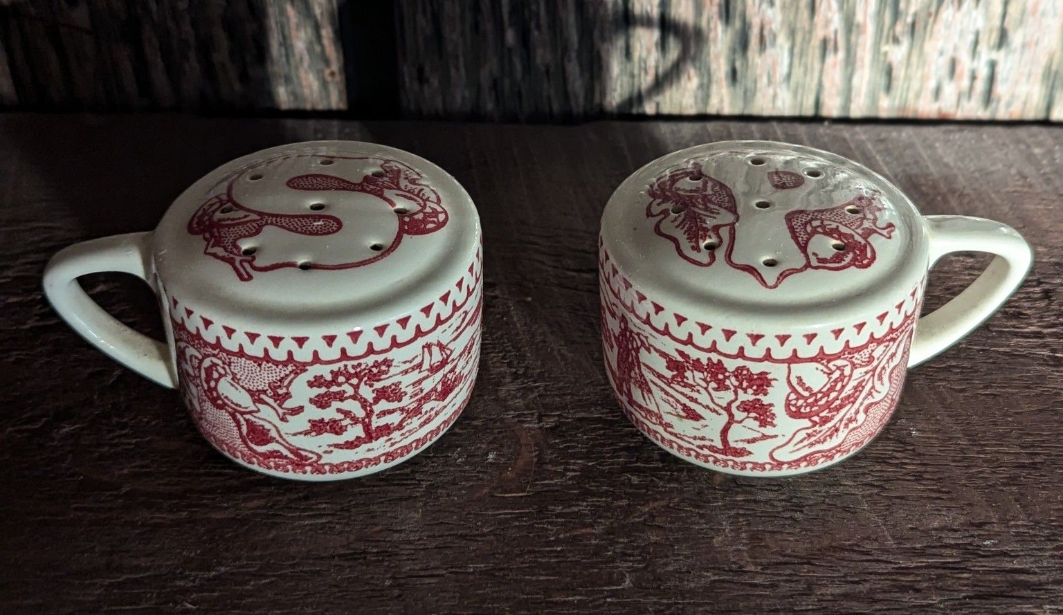Vintage Memory Lane Salt and Pepper Shaker Set By Royal