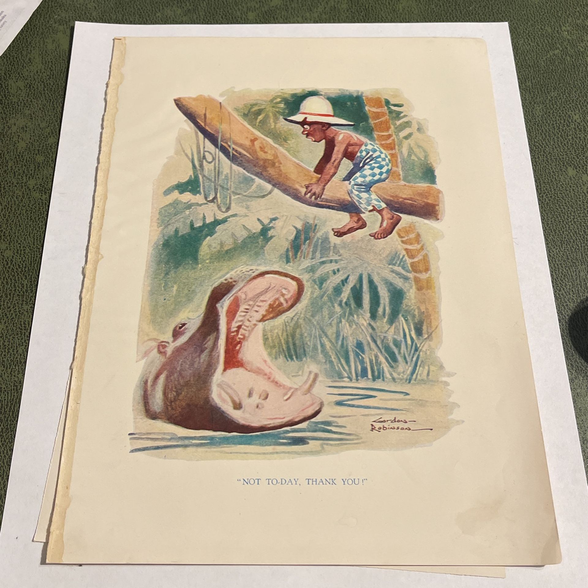 Gordon Robinson “Not Today Thank you” print 7”x9”
