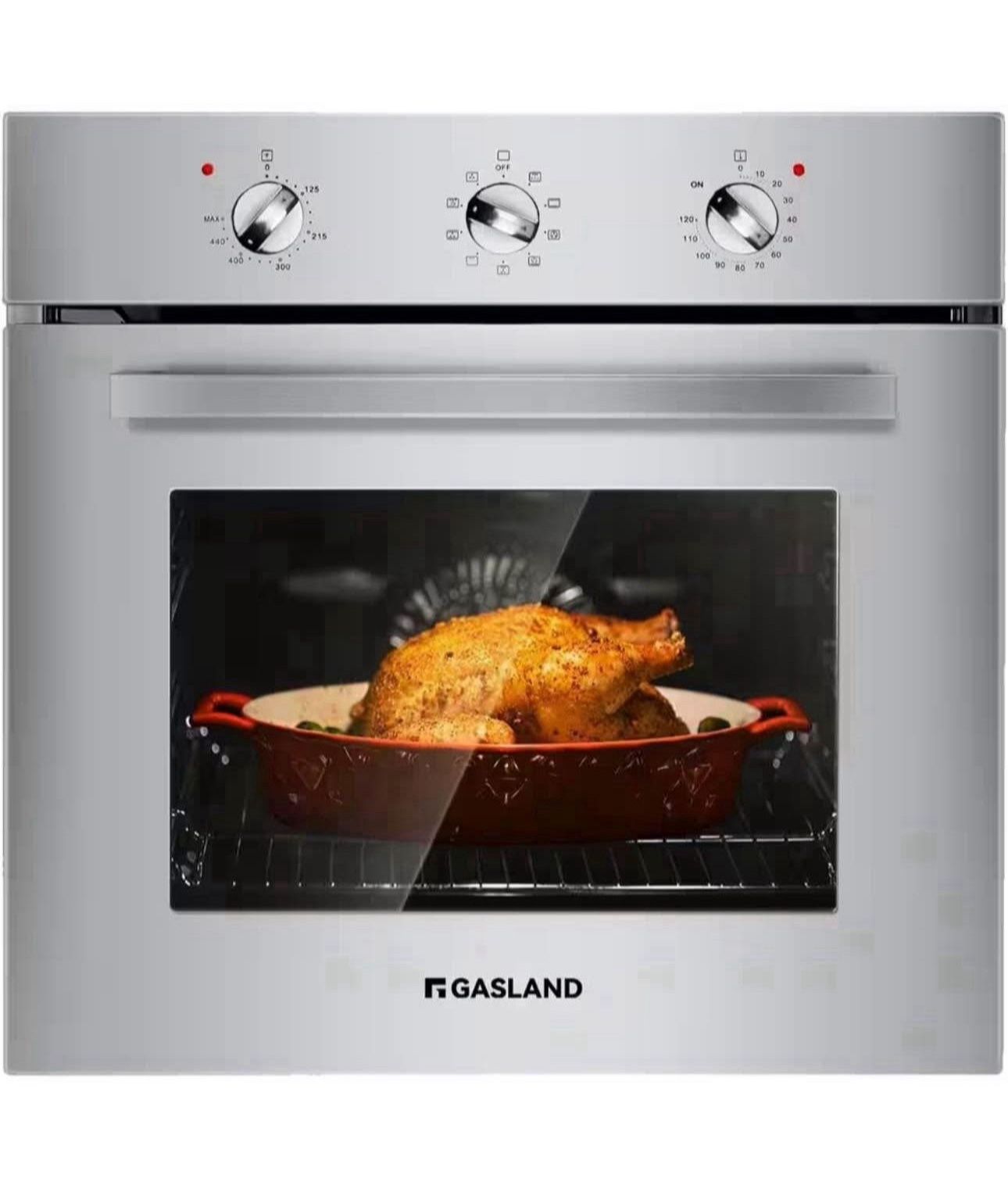 🔥24 in. Built-In Single Electric Wall Oven in Stainless-Steel with Rotisserie and Convecti