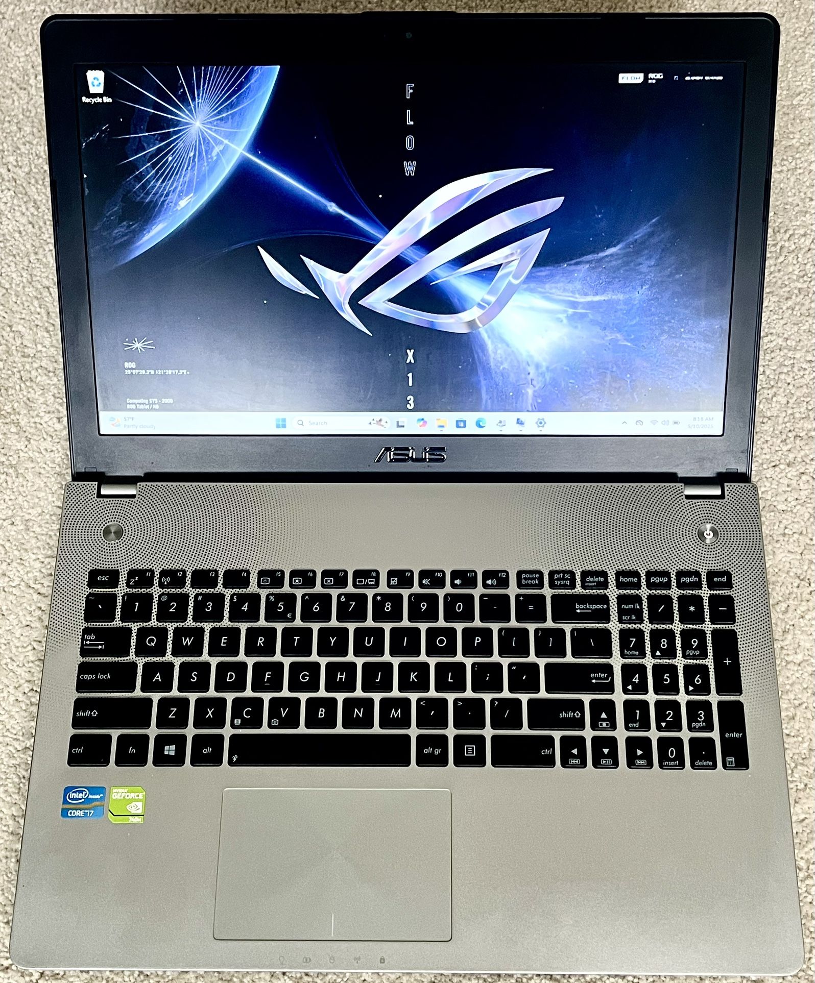 ASUS N56VB 15.6” Gaming QuadCore i7-3630QM 2.4GHz 16GB 512GB SSD GT 740M Win11Pro Office21