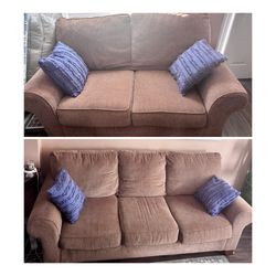 Brown Couch and Loveseat set