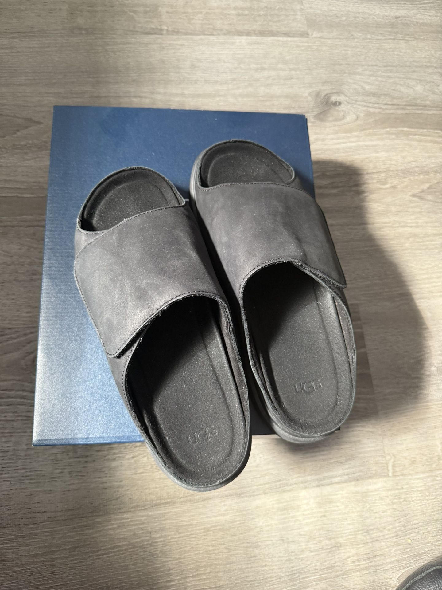 UGG Men's Solano Nubuck Flat Slide Sandals