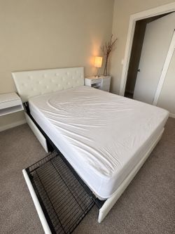 Queen Bed Set - Allewie Bed Frame with Storage Drawers + Slumber Solutions Gel Memory Foam Mattress