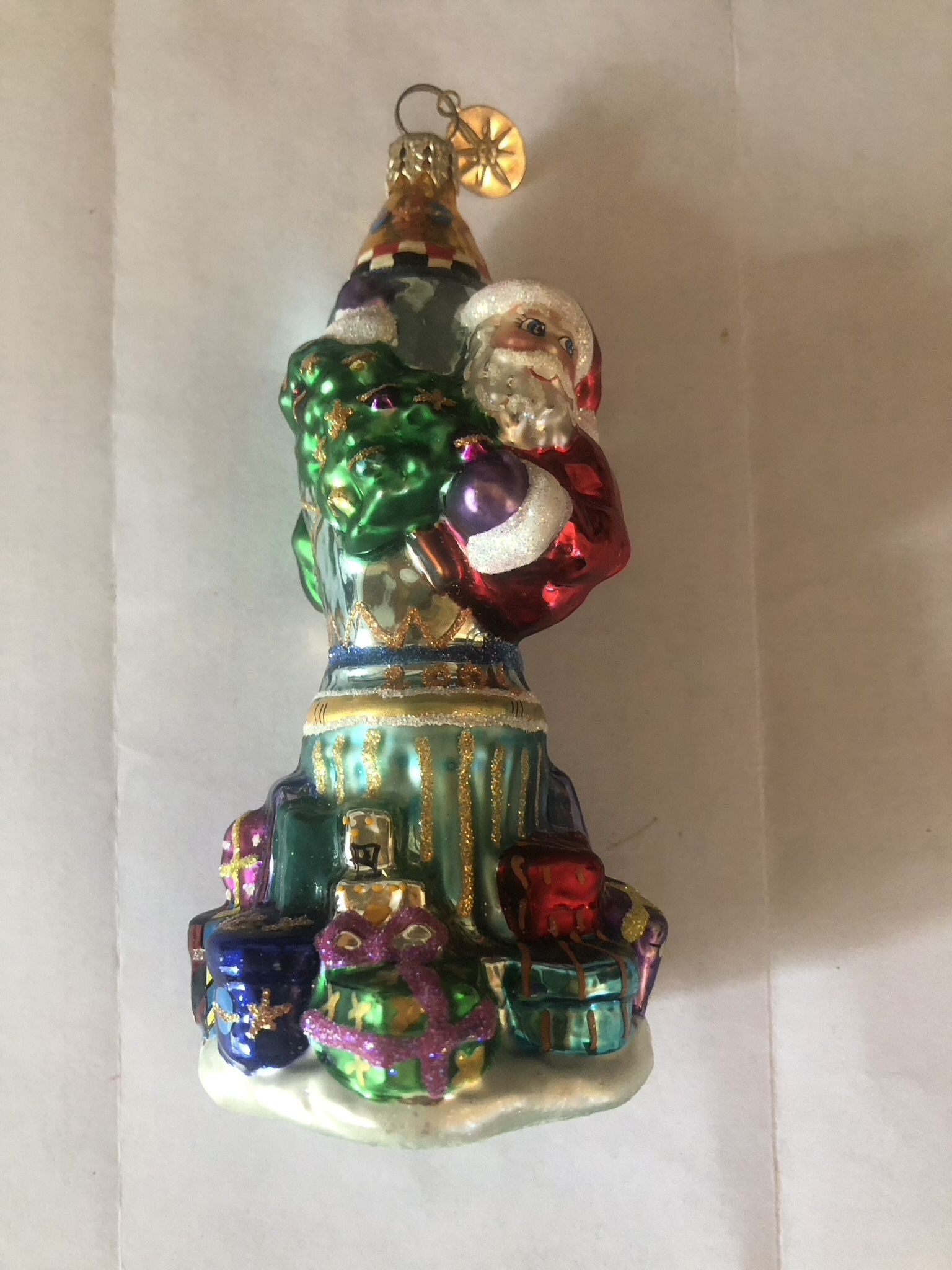 Christopher Radko Vintage Collection Ornament Christmas Santa Rocket It