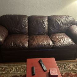 Couches Brown La-Z-Boy Sofa And lounge Chair With Ottoman