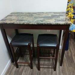 Granite Table With Stools
