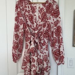 Red Design Romper