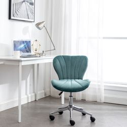 Affordable Gift NEW IN BOX Teal Blue Chair Swivel (great for vanity or desk) chic and comfortable