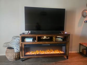 TV Stand with Electric Fireplace Insert