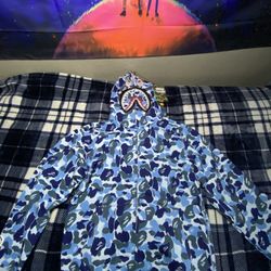 BRAND NEW Blue BAPE ABC Camo Shark Hoodie (NEGOTIABLE)