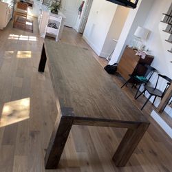 Custom Dining Table Farmhouse Country French Modern Rustic Solid Wood Set Restoration Hardware Insp Bench Hand Built Round Oval Counter Breakfast  