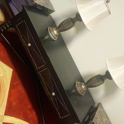 Five Pieces Two Coffee Table, One Big Table, And Two Lamps 