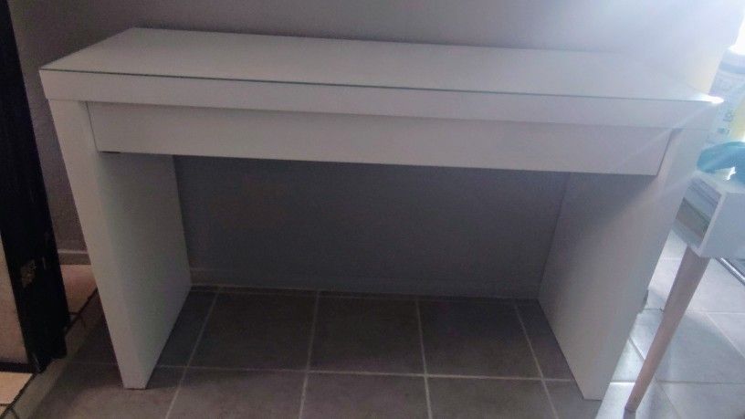 Vanity Table Or Desk With Glass Top IKEA