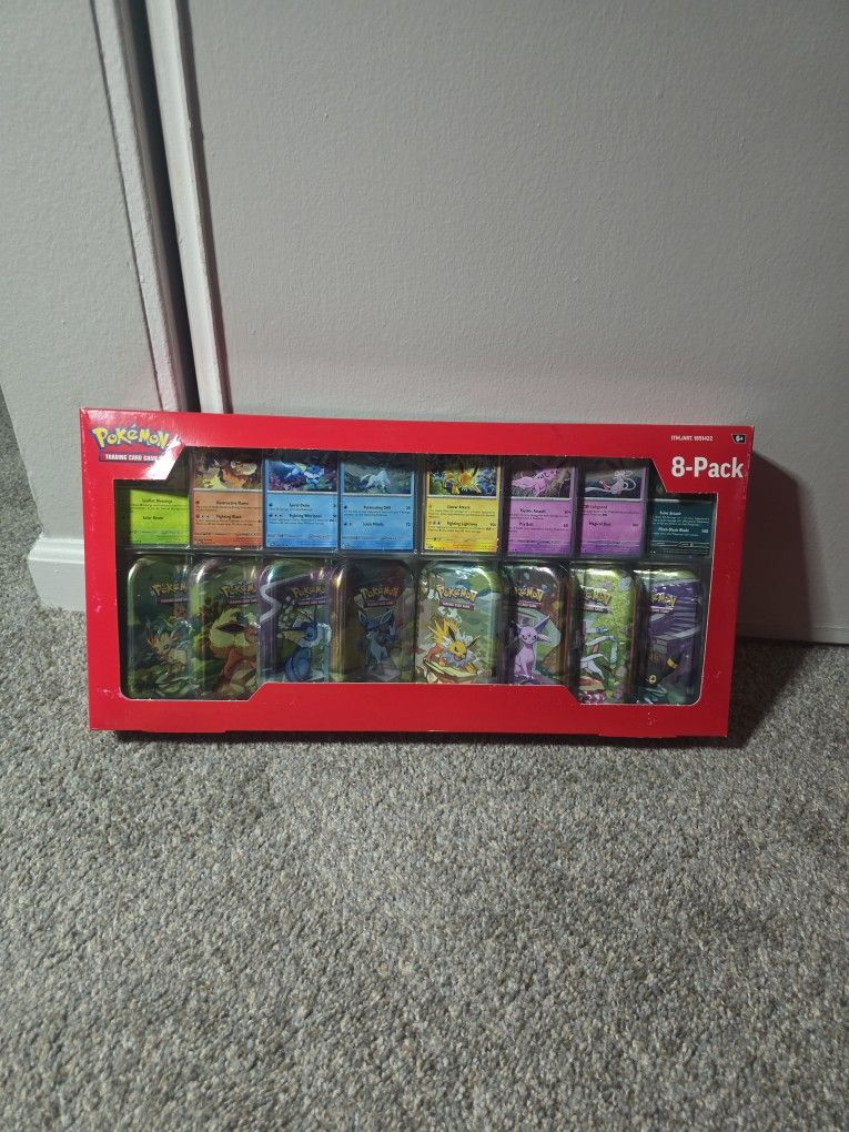 Pokemon Prismatic Evolutions Tins Costco 8 Pack