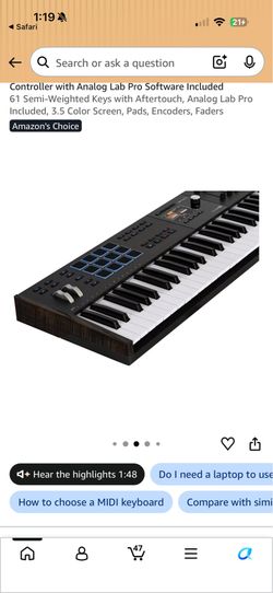 Digital Piano Keyboard