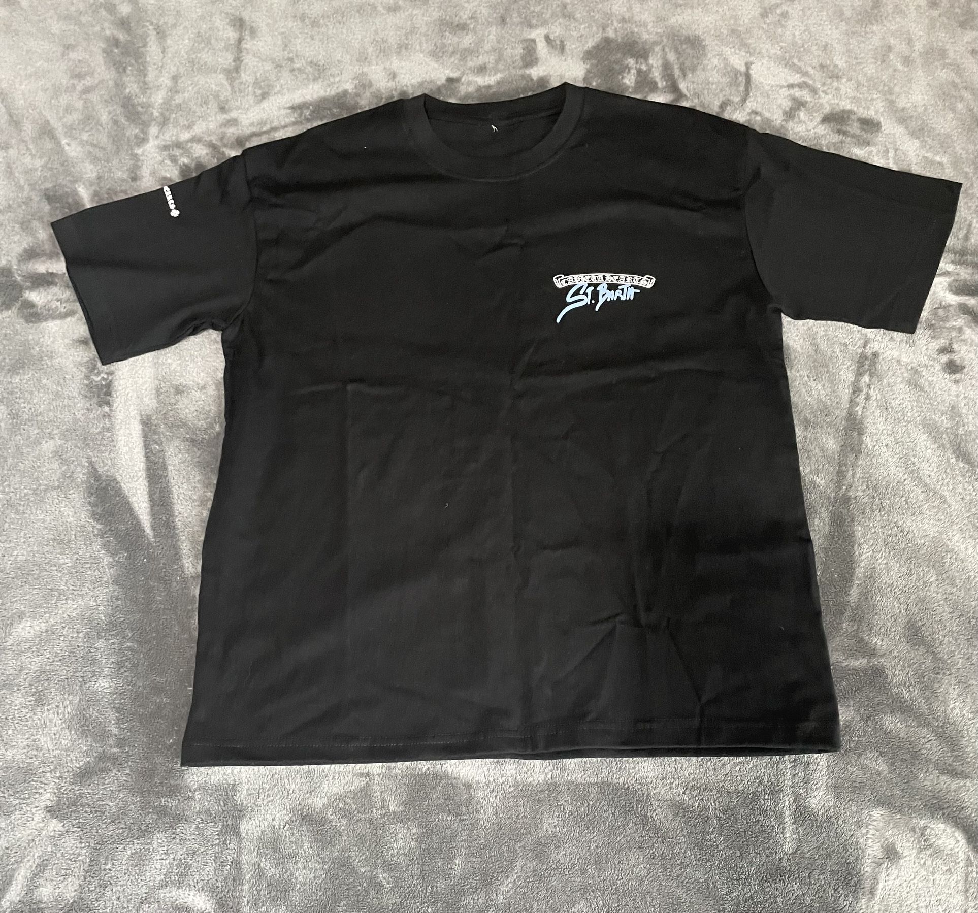 Black and Blue chrome hearts tee
