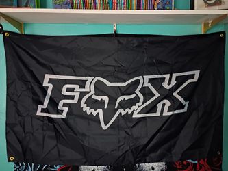 Fox Racing Logo Banner Flag Black