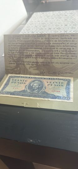 $20 Pesos Cubanos Firmados Por El CHE