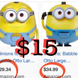 $15 Disney Minion lights up,Talk, sing songs Batteries included Despicable Me toy