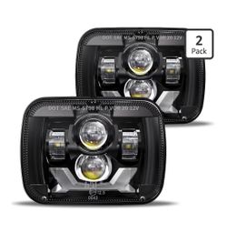 HWSTAR Pair 180W 1000% Bright H6054 5x7 7x6 Led Headlights Compatible Retails $121