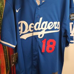 MLB  Los Angeles dodgers  #18  size XL