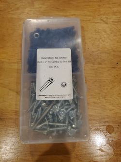 Anchor Kit #10 x 1" Tri-Combo with Drill Bit 100 PCS