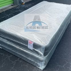 Twin Mattress Set – NEW – Medium Firm Support – Box Spring Included – Delivery Available