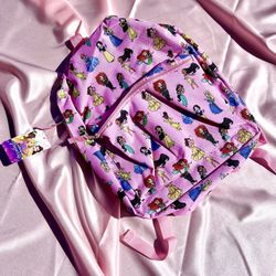 Pink Disney princess school backpack