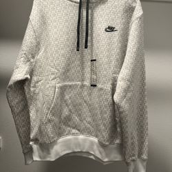 Nike Pullover Hoodie Unisex Size S-M HJ6886-121 White/Gray