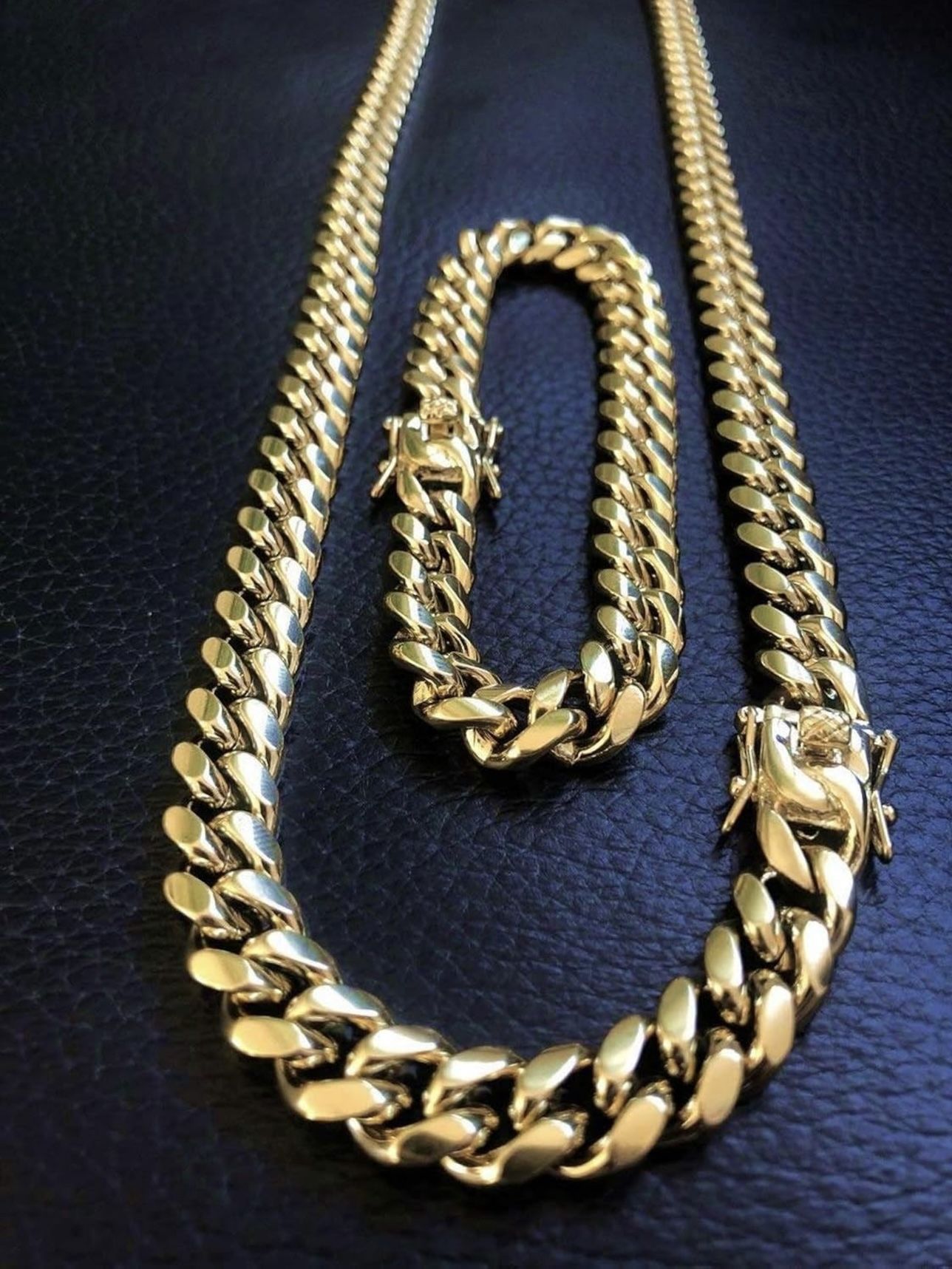 Gold Cuban link Necklace, FREE SHIPPING