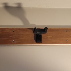3 Guitar Wall Rack/Holder- Solid Wood Backing, Padded Cradles (FretRest)