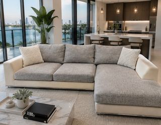 Perazzi Luxury Sectional Sofa with Chaise | Designer Modern Couch | Retail $2,250+