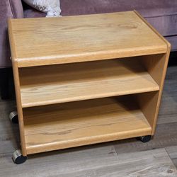 Wood Veneer Rolling Media Stand