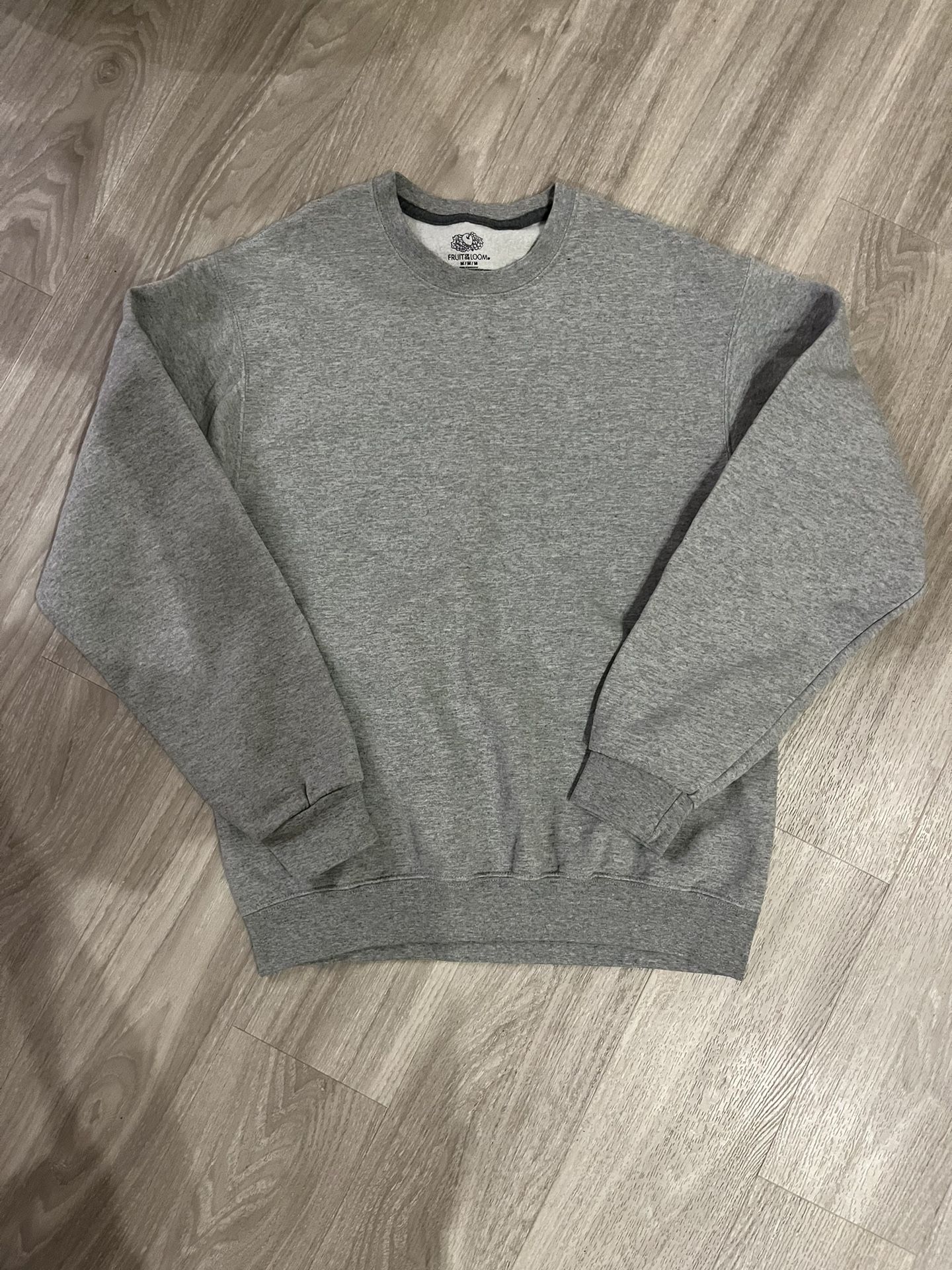 New Fruit Of The Loom Grey Sweatshirt Size M