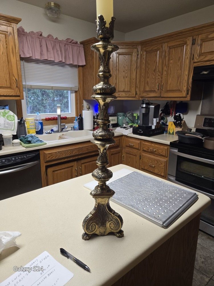 Brass 19th Century Candle Holder