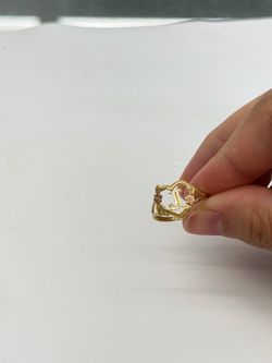 10KT Real Gold Initial Ring For Women