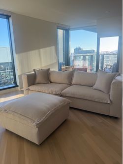 Beautiful Custom Couch and Ottoman