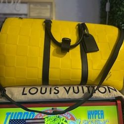 Louis Vuitton Keepall 50 Damier Scuba Yellow