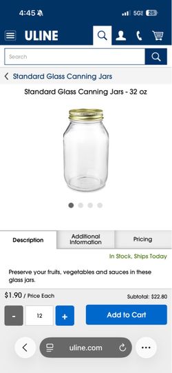 100 Mason Jars (32 oz.)