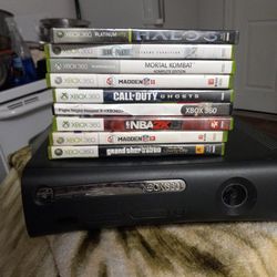 Xbox 360 With The Games 