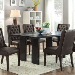 Brand New Espresso 7pc Dining Table Set
